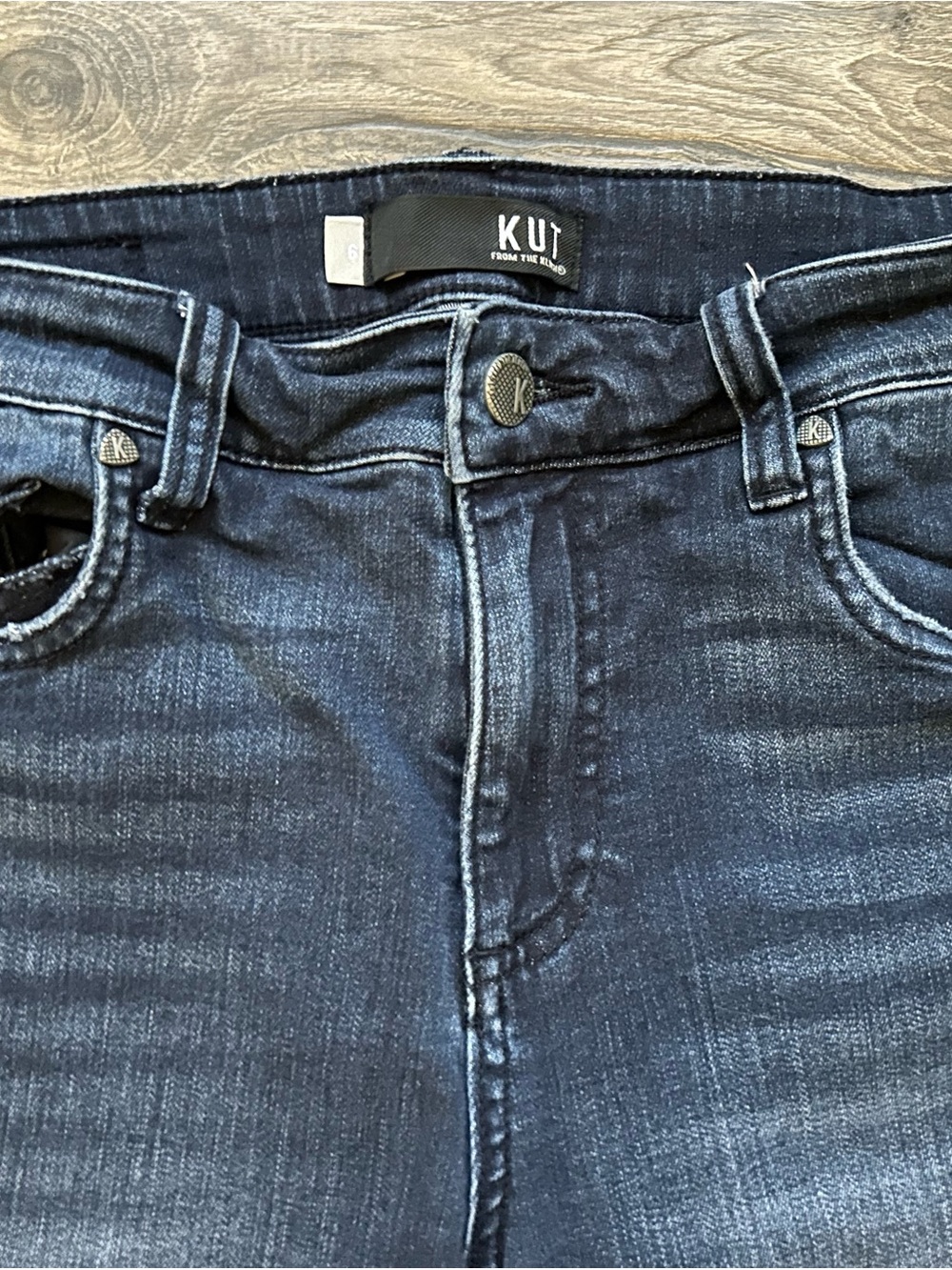 Kut from the Kloth Dark Indigo Cropped Stretch Skinny Jeans - Picture 2 of 6